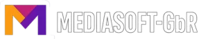 Logo der Mediasoft-GbR mit stilisiertem M in kräftigen Farben – Symbol für modernes Webdesign, SEO-Kompetenz und digitale Lösungen